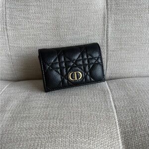Christian Dior Black Quilted Leather Wallet